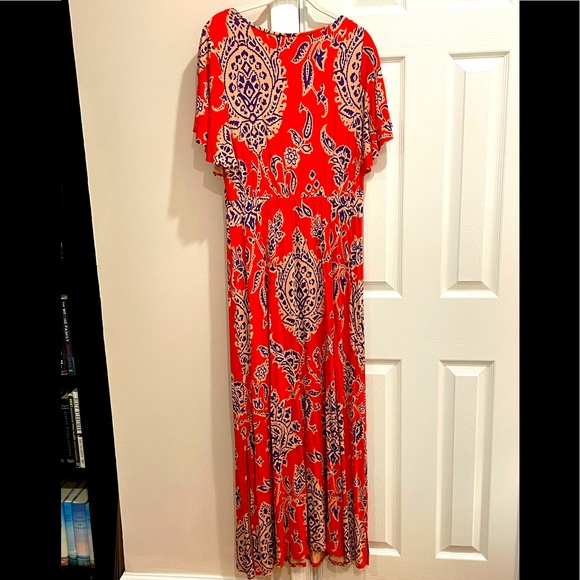 Anthropologie flutter short sleeve maxi dress - Picture 2 of 3